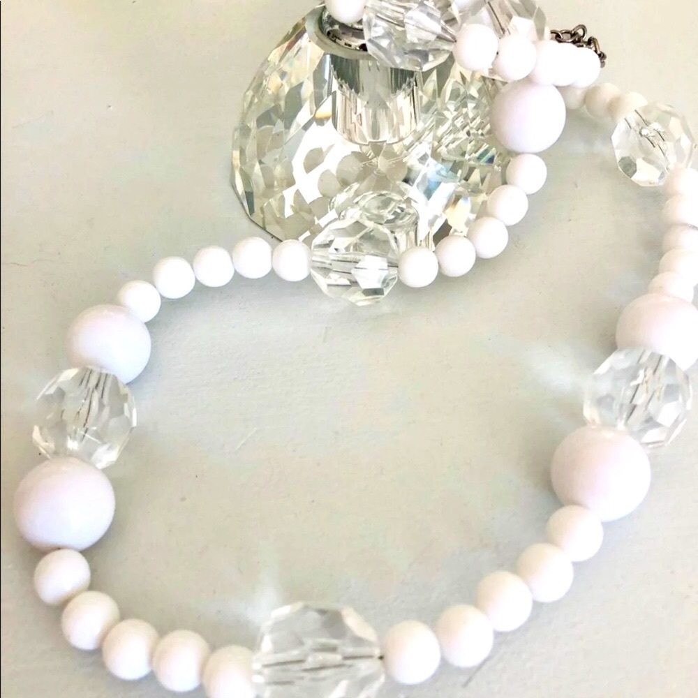 Vintage Gerard Yosca White Statement Necklace